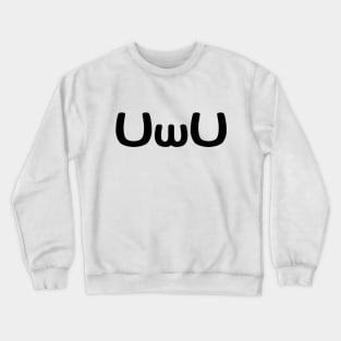 UwU Happy Anime Face Emoticon Crewneck Sweatshirt